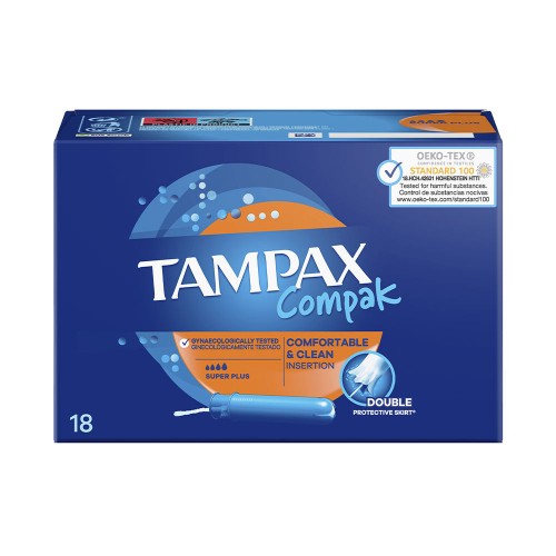 TAMPAX COMPAK tampón super plus 18 u 18 u
