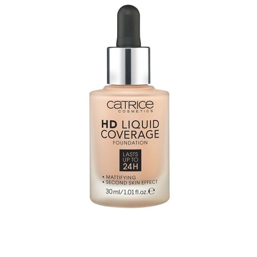 HD LIQUID COVERAGE FOUNDATION lasts up to 24h #020-rose beige 30 ml