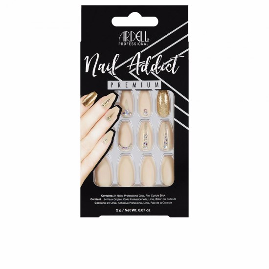 NAIL ADDICT nude jeweled 1 u 1 u