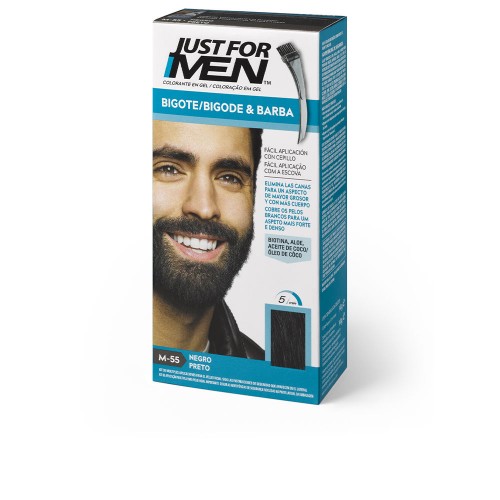 JUST FOR MEN COLORANTE en gel bigote, barba y patillas #negro 15 ml 15 ml