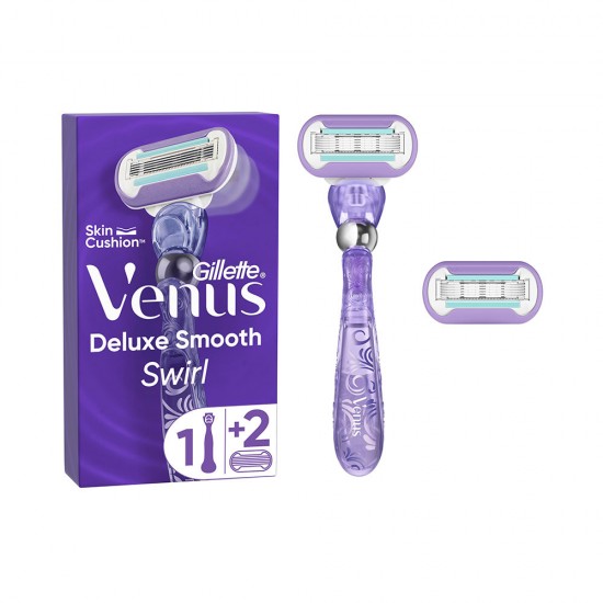GILLETTE VENUS SWIRL SMOOTH machine + 2 spare parts 2 recambios