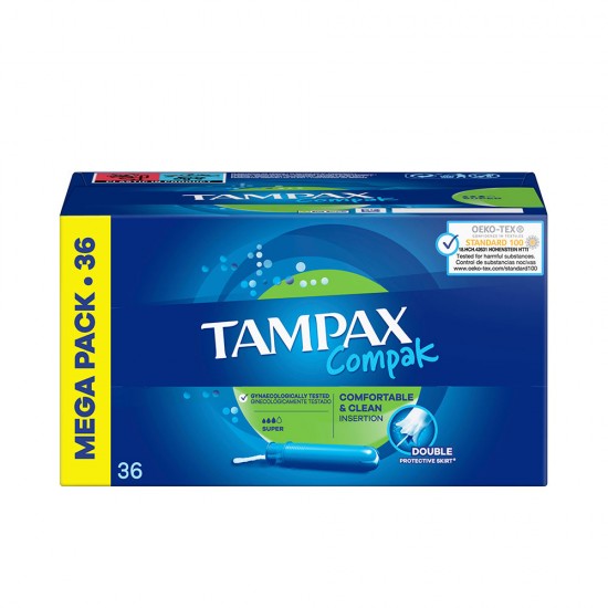 TAMPAX COMPAK tampón super 36 u 36 u