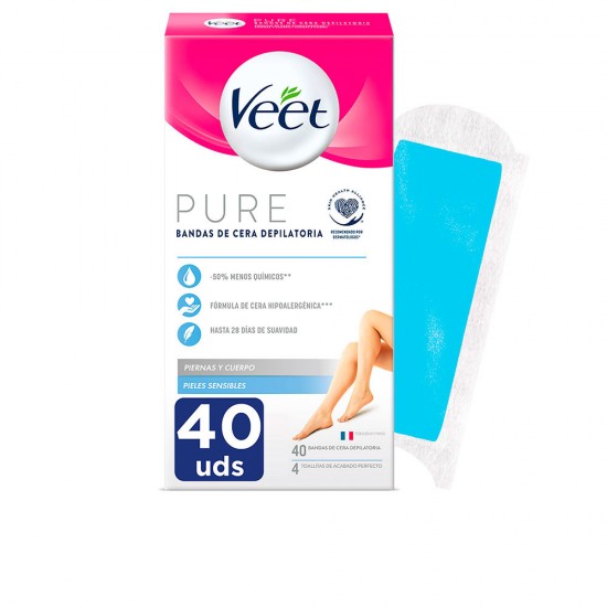 PURE WAX BANDS sensitive skin body 40 u 40 u