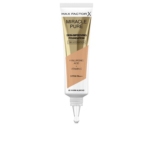 MIRACLE PURE skin-improving foundation 24h hydration SPF30 #45-warm almond 30 ml 30 ml