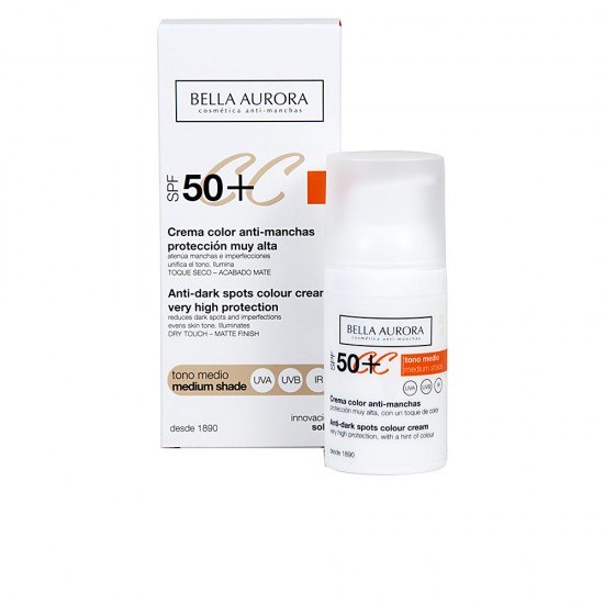 CC CREAM anti-manchas SPF50+ #tono medio  30 ml