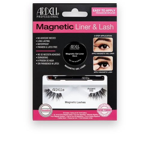 MAGNETIC LINER & LASH ACCENT pestañas #002 + gel liner 3 u 3 u