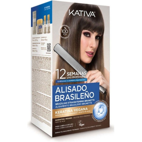 KATIVA PROFESSIONAL BRAZILIAN STRAIGHTENING PRO DARK CASE 6 pcs 6 pz