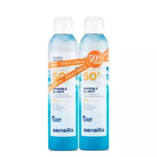 INVISIBLE & LIGHT body spray SPF50+ pack 2 x 200 ml 200 ml